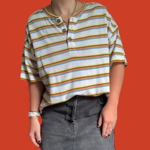 UO Oversized 90s style knit henley